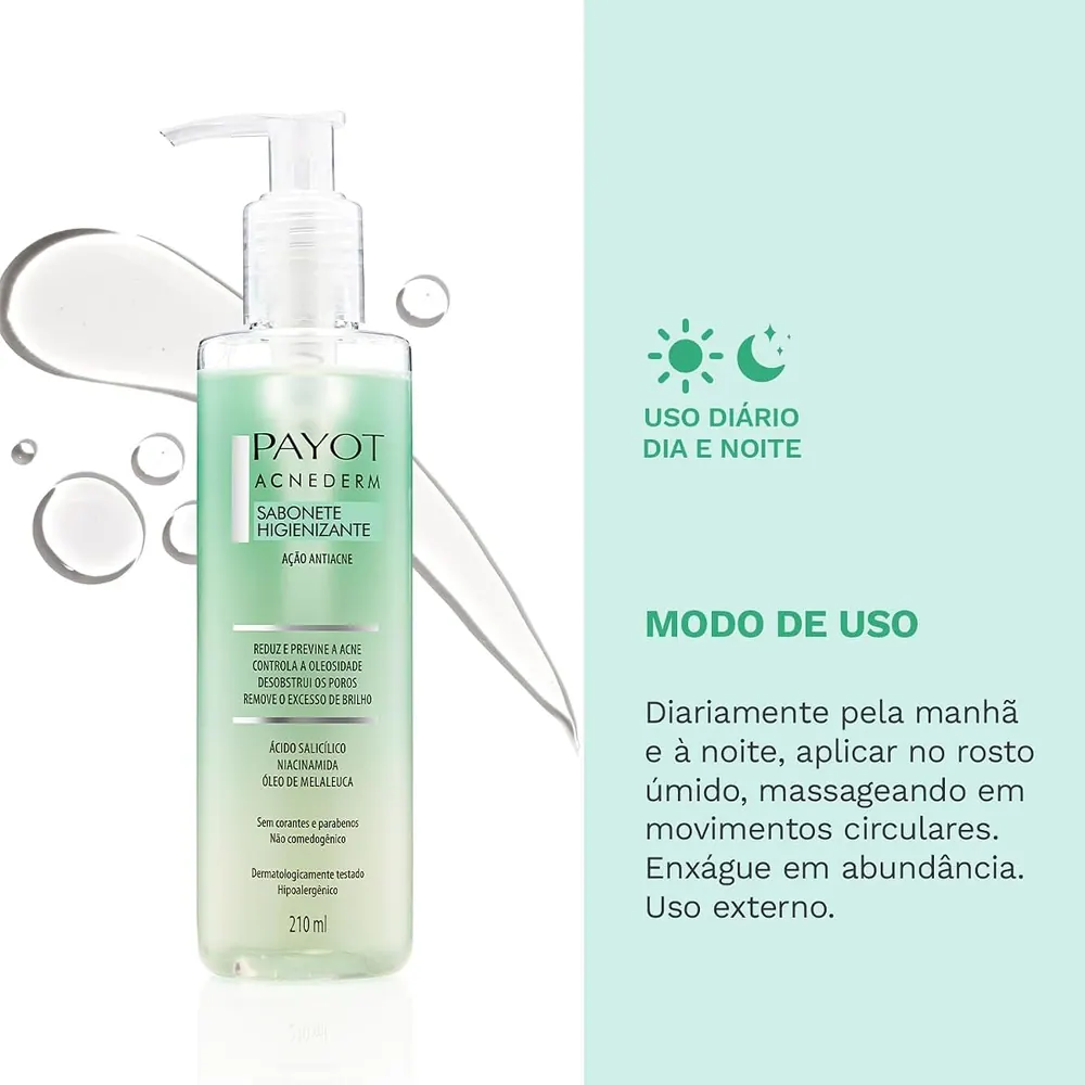 Payot Acnederm Sabonete Higienizante Facial 210ml