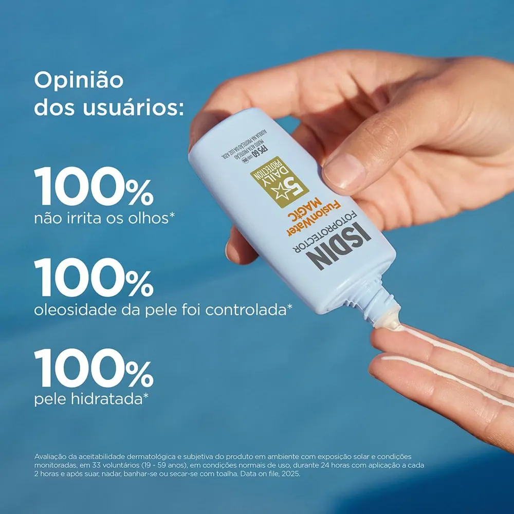 ISDIN Fusion Water 5 Stars Protetor Solar Facial FPS 60 Sem Cor 50ml