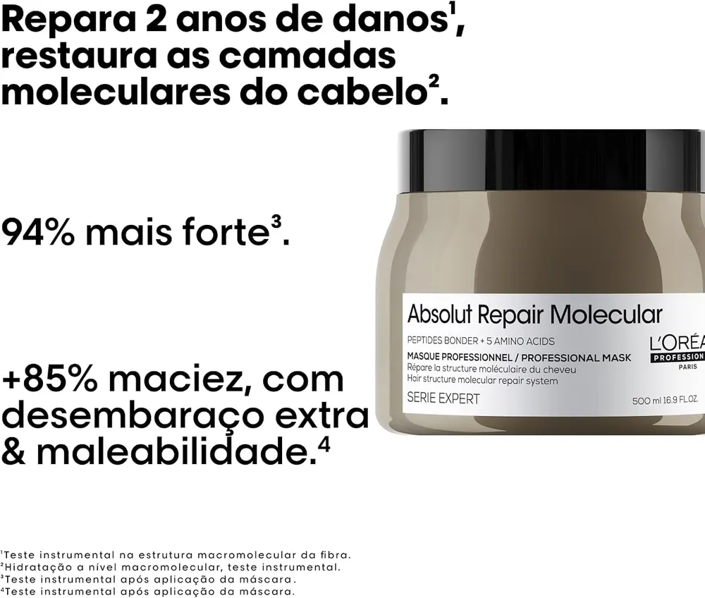 L'Oréal Professionnel Absolut Repair Molecular Máscara Capilar 500ml
