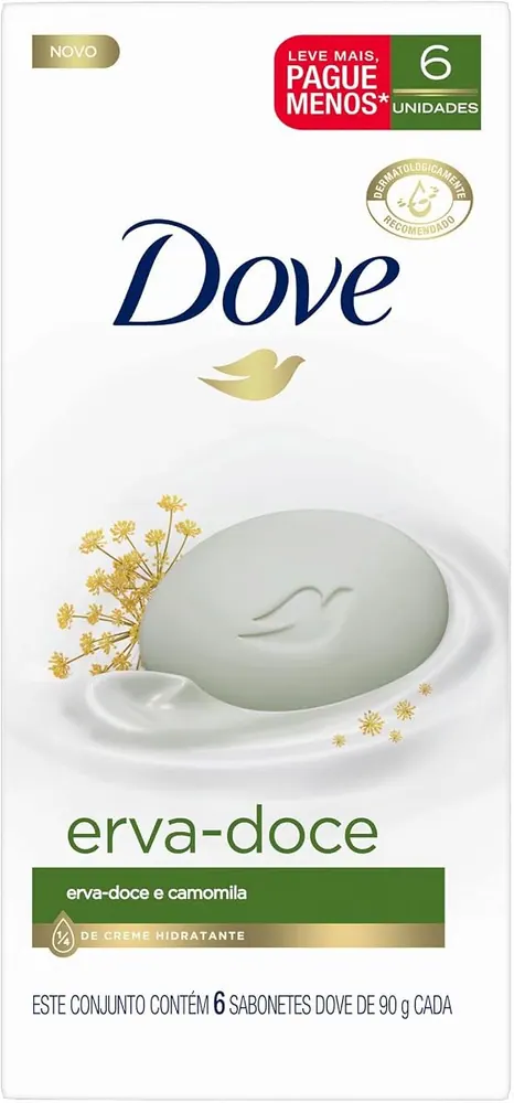 Dove Sabonete em Barra Erva-doce - Kit 6 x 90g
