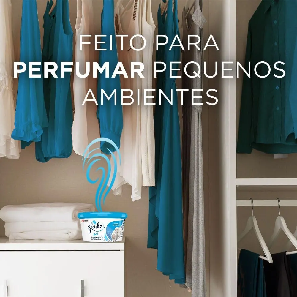 Glade Desodorizador em Gel para Pequenos Ambientes Toque de Maciez 70g