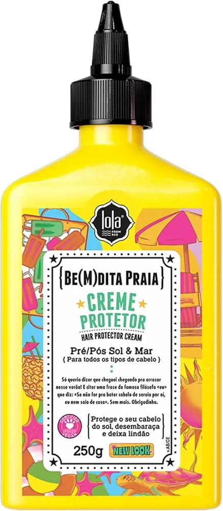 Lola Cosmetics Be(m)dita Praia Creme Protetor Capilar Pré e Pós-Sol 250g