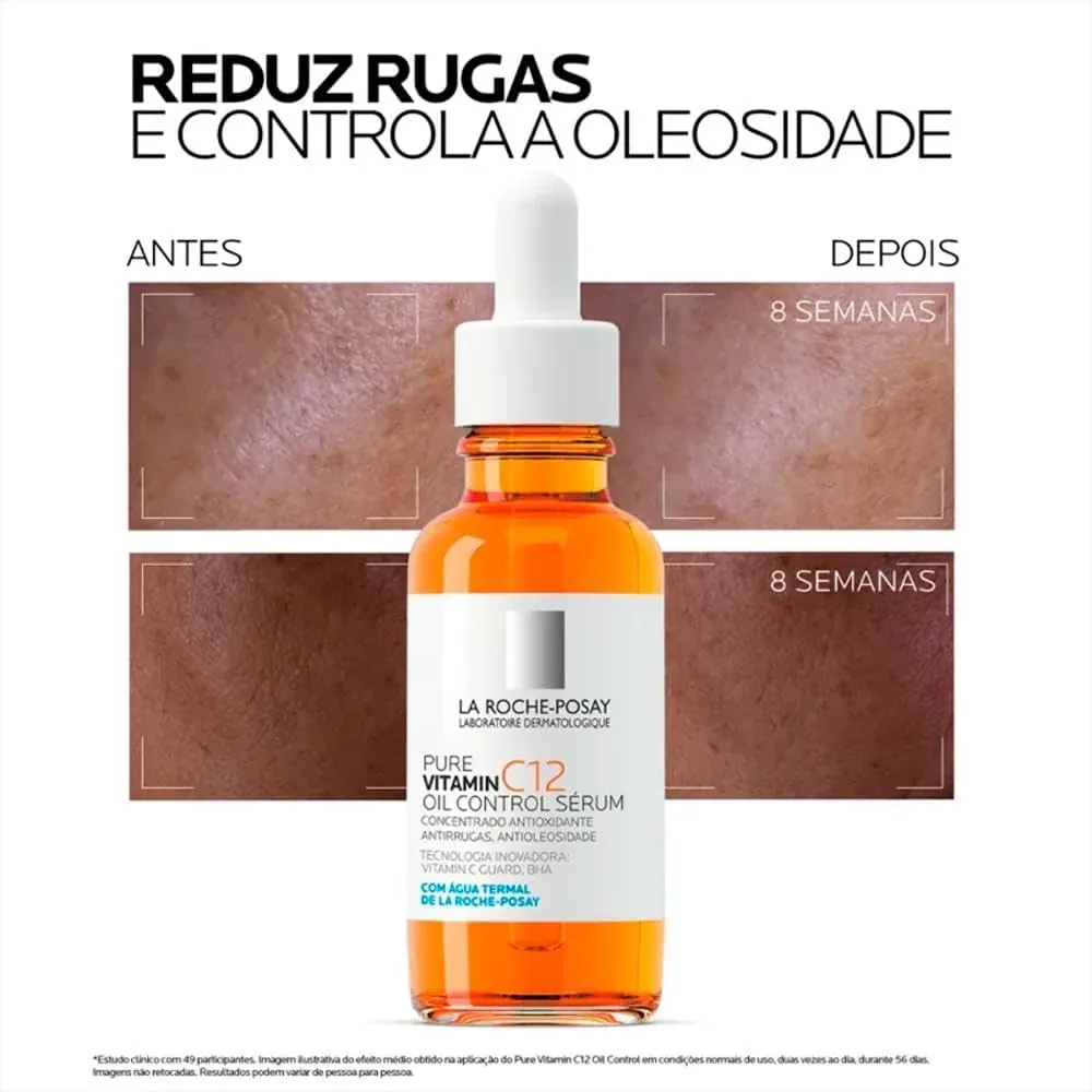 La Roche-Posay Pure Vitamin C12 Oil Control Sérum Antirrugas para Pele Oleosa 30ml