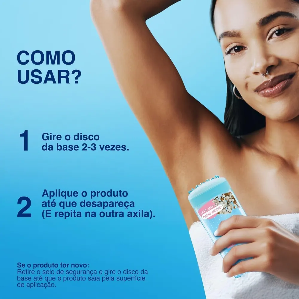 Secret Desodorante Antitranspirante em Gel Proteção de Algodão 73g