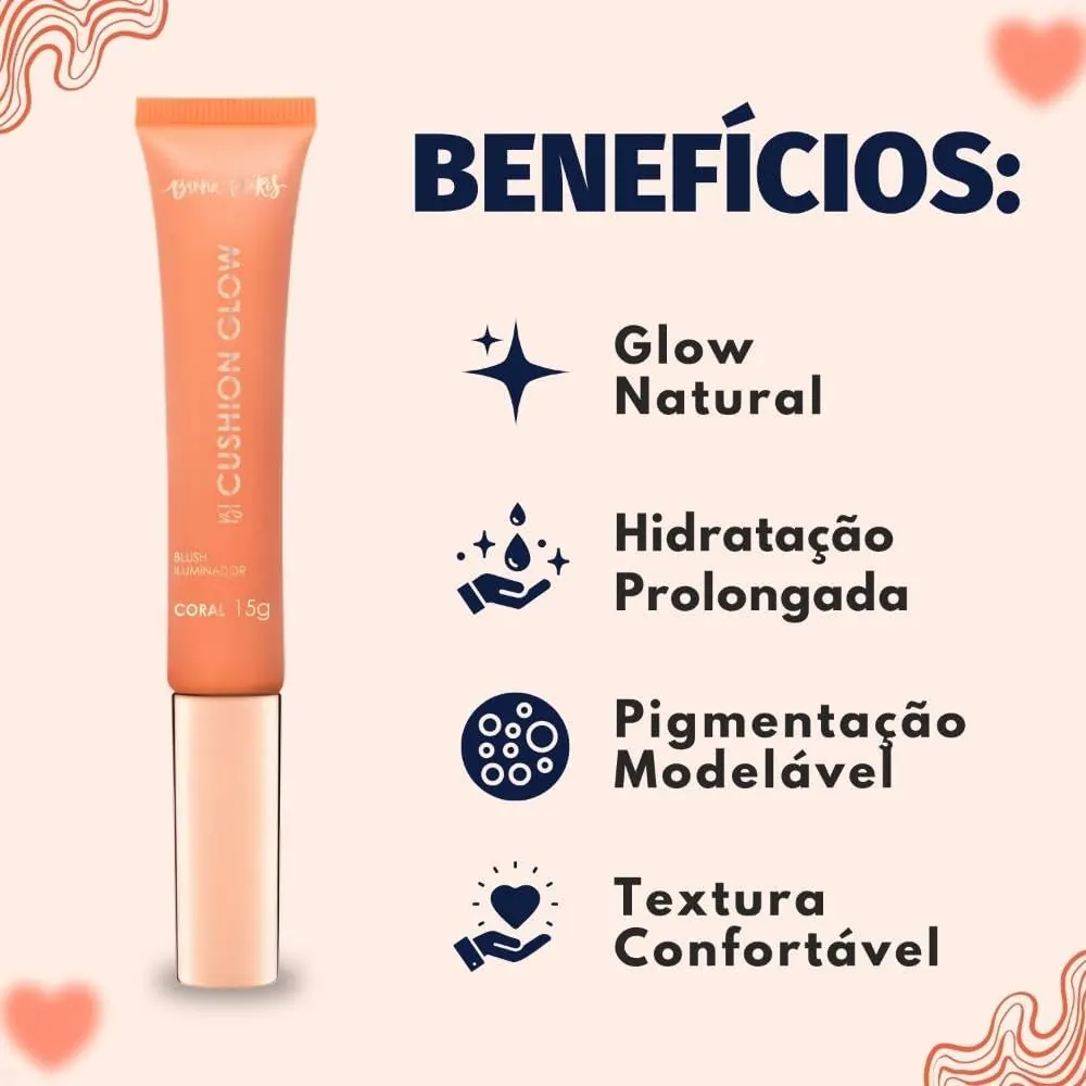 Bruna Tavares BT Cushion Glow Blush Líquido Coral