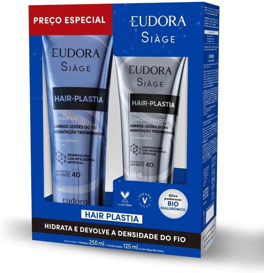 Eudora Siàge Hair-Plastia Kit Shampoo 250ml + Condicionador 125ml