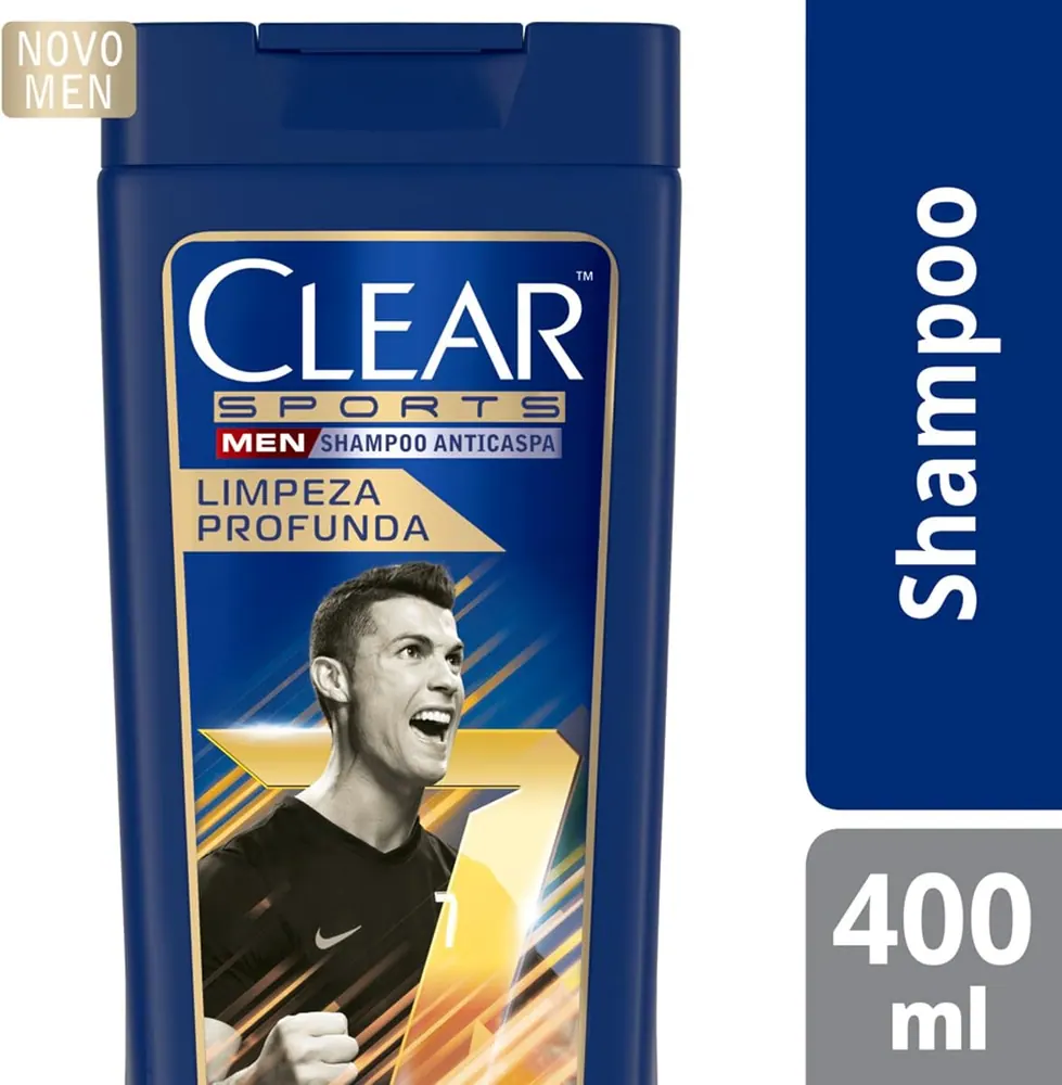 Clear Men Sports Shampoo Anticaspa Limpeza Profunda 400ml