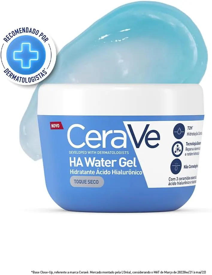 CeraVe HA Water Gel Hidratante Facial Toque Seco 85g