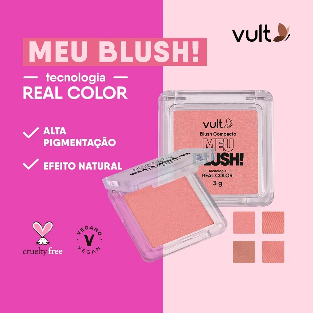 Vult Blush Compacto Coral Matte 3g