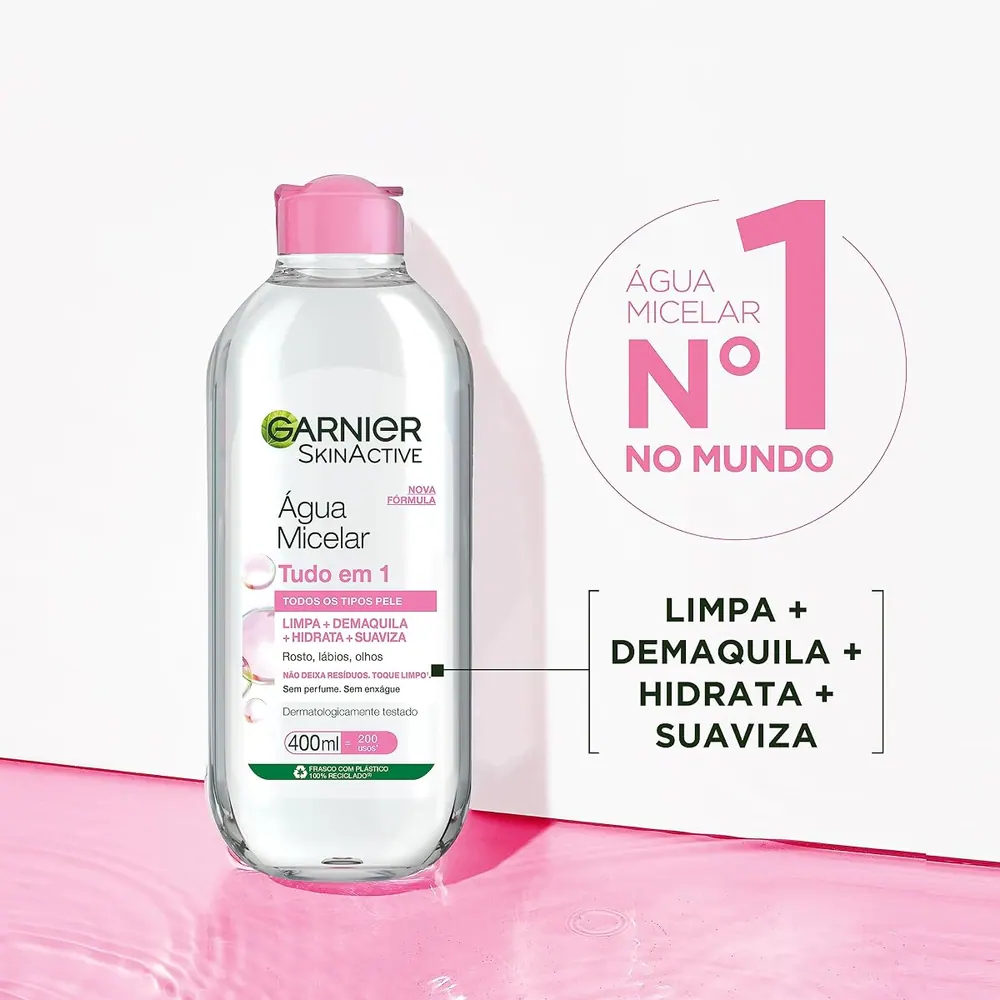 Garnier SkinActive Água Micelar de Limpeza Tudo em 1 400ml