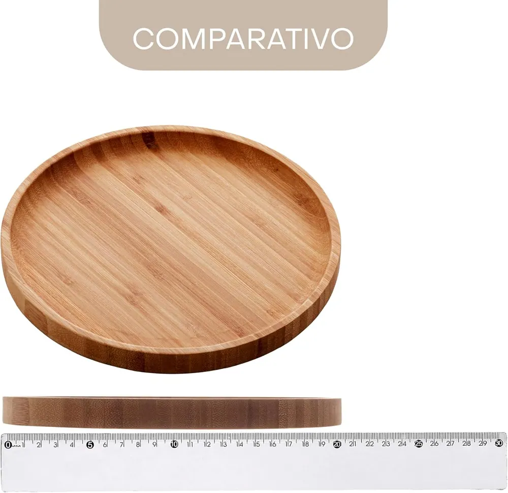 Lyor Bandeja de Bambu Round Natural 20cm