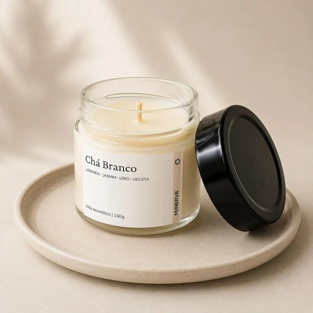 Minerva Candles Vela Aromática Chá Branco 150g