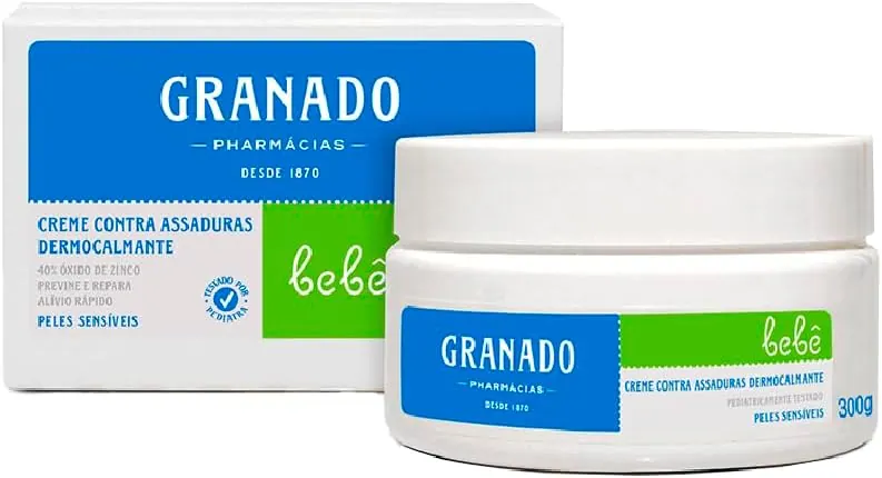 Granado Bebê Creme para Assaduras Dermocalmante Peles Sensíveis 300g