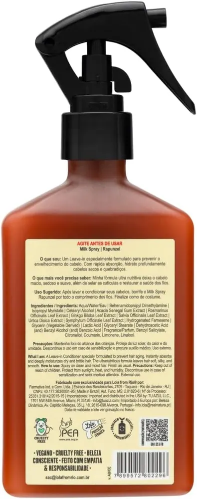 Lola Cosmetics Rapunzel Milk Spray Leave-in 250ml