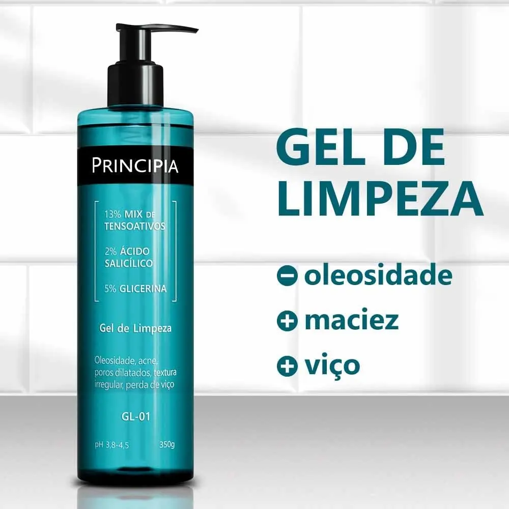 Principia Kit Gel de Limpeza GL-01 + Protetor Solar PS-01 FPS 60