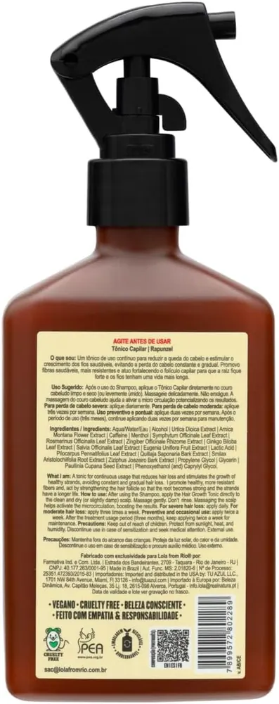 Lola Cosmetics Rapunzel Tônico Capilar 230ml