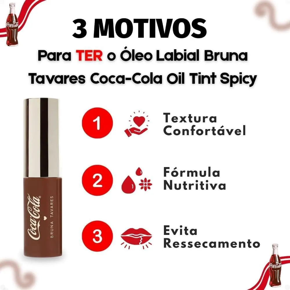 Bruna Tavares Oil Tint Coca-Cola Cor Spicy 4,75ml