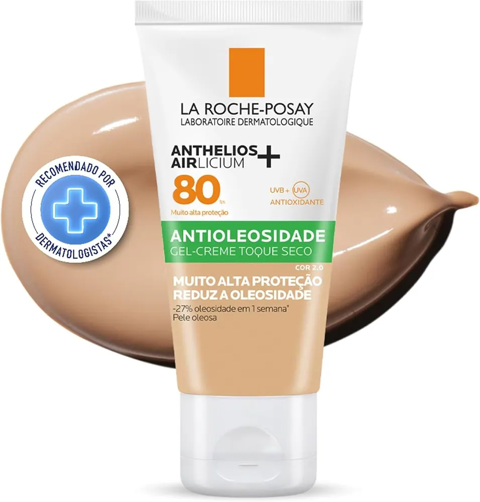 La Roche-Posay Anthelios Airlicium+ Protetor Solar Facial com Cor FPS 80 Cor 2.0 40g