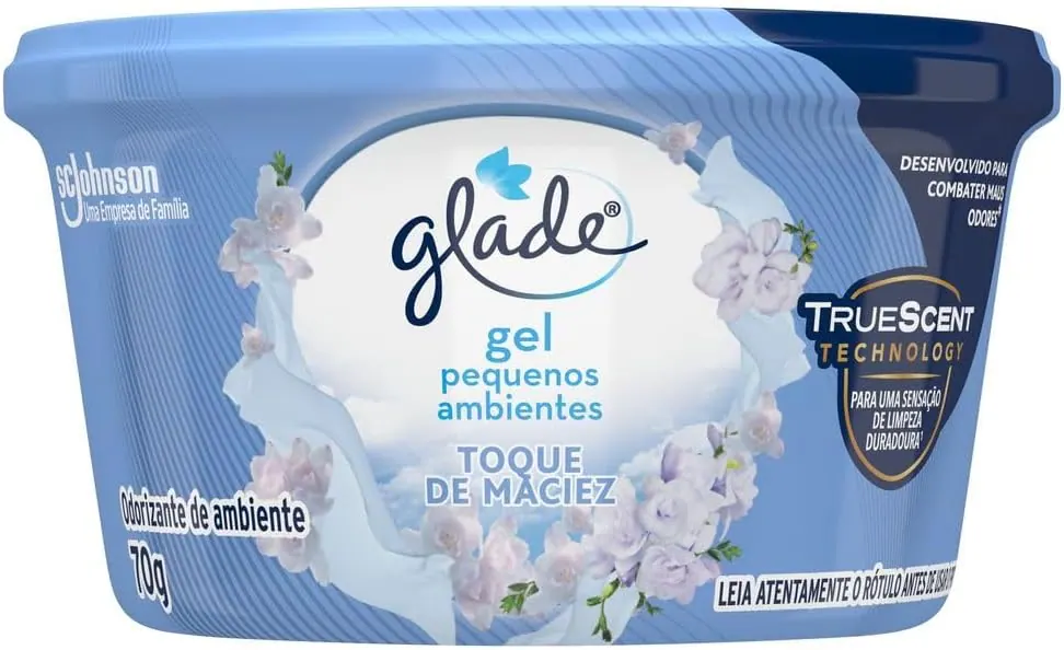 Glade Desodorizador em Gel para Pequenos Ambientes Toque de Maciez 70g