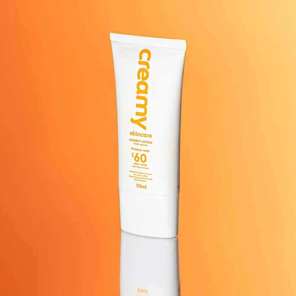 Creamy Skincare Protetor Solar FPS 60 Watery Lotion 50g