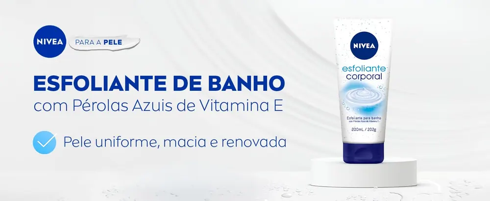 NIVEA Esfoliante Corporal para Banho: pele uniforme, macia e renovada