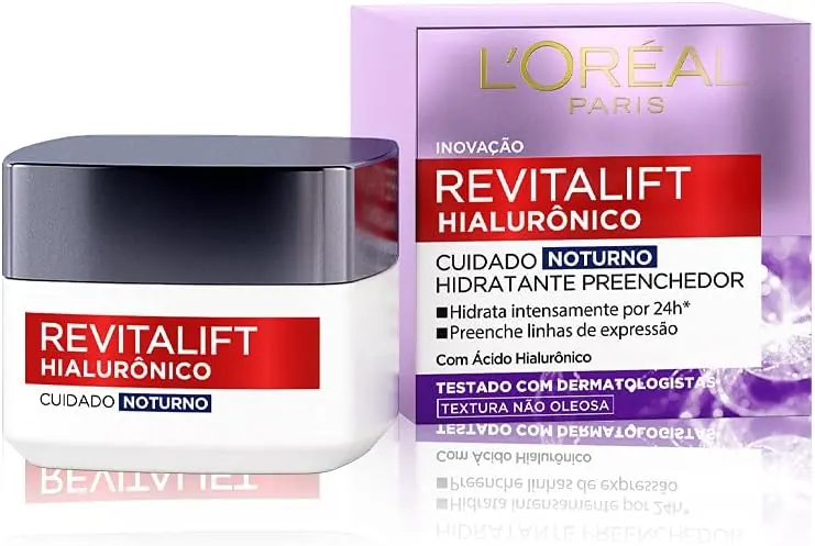 L'Oréal Paris Revitalift Hialurônico Creme Facial Noturno 49g