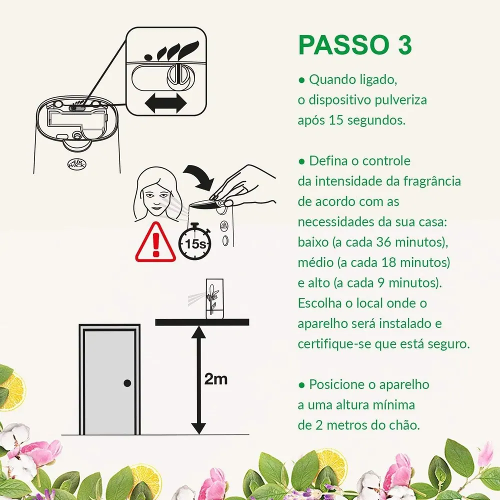 Bom Ar Freshmatic Aromatizador Automático Flor de Algodão - Aparelho + Refil 250ml