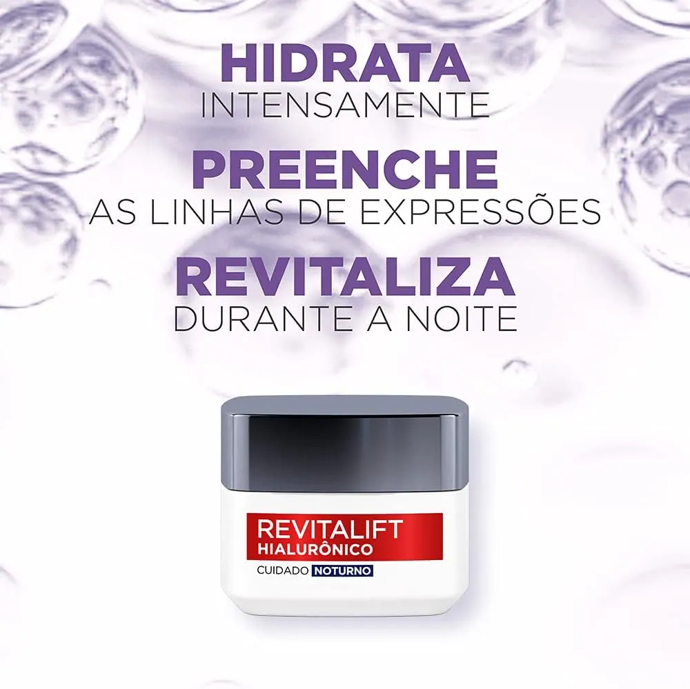 L'Oréal Paris Revitalift Hialurônico Creme Facial Noturno 49g