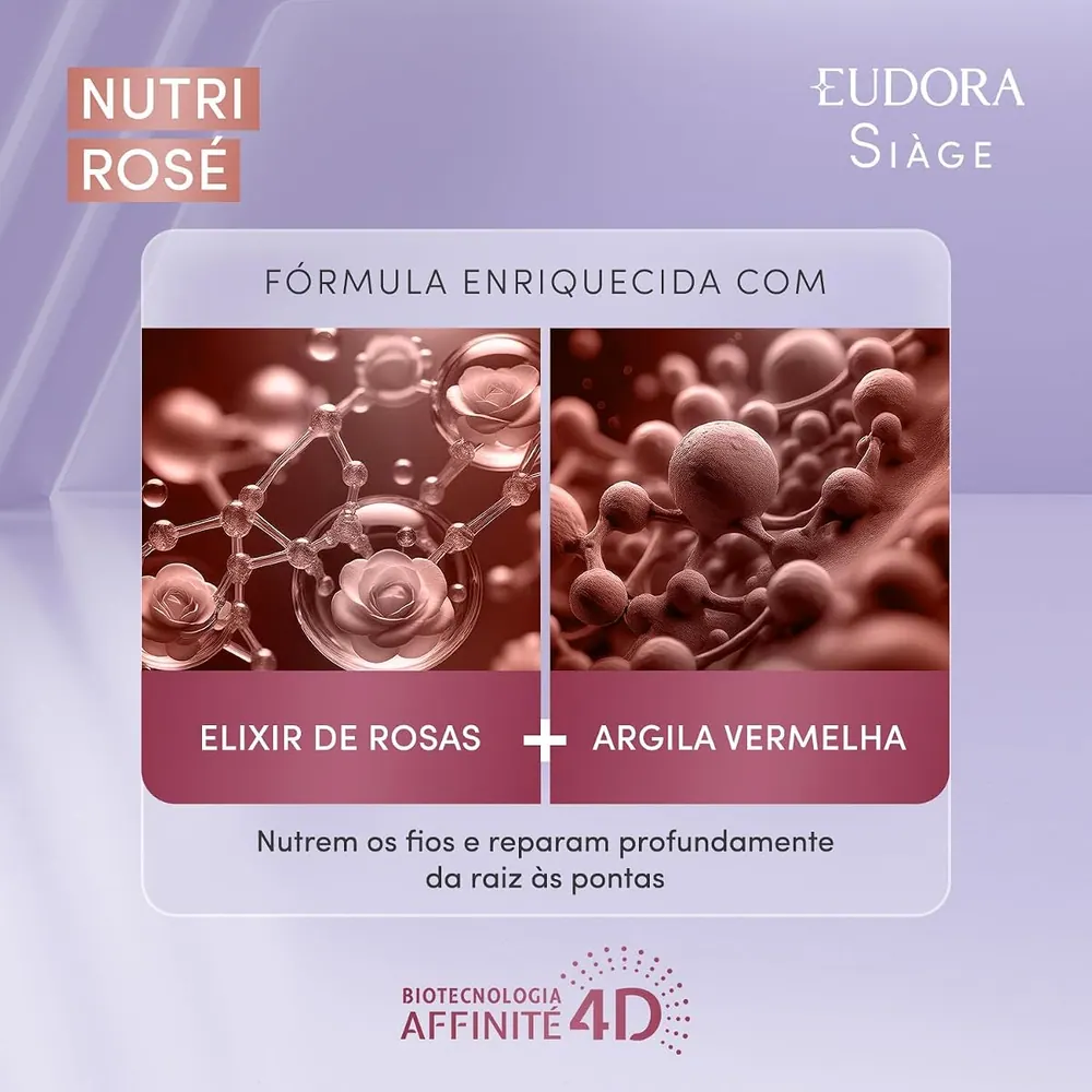 Eudora Siàge Nutri Rosé Kit Shampoo 250ml + Condicionador 125ml + Leave-in 30ml