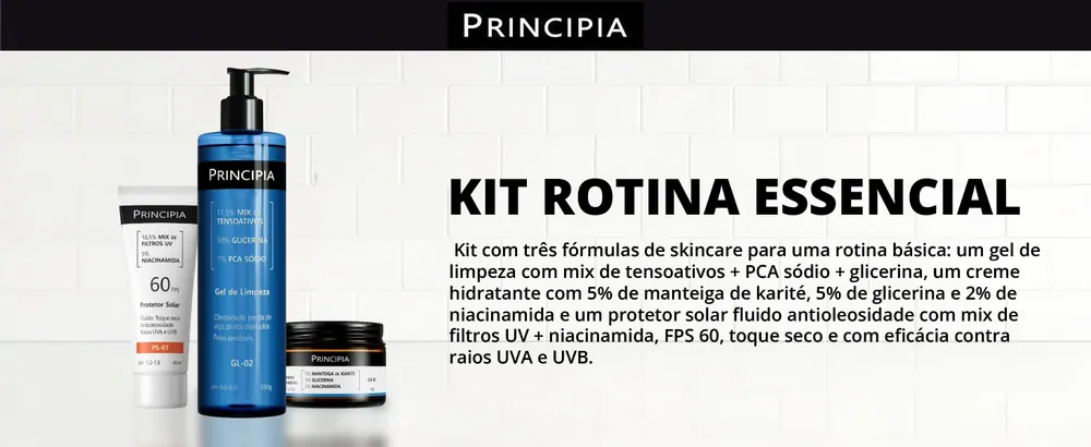 Principia Kit Rotina Essencial GL-02 + CH-01 + PS-01 FPS 60 - imagem 1