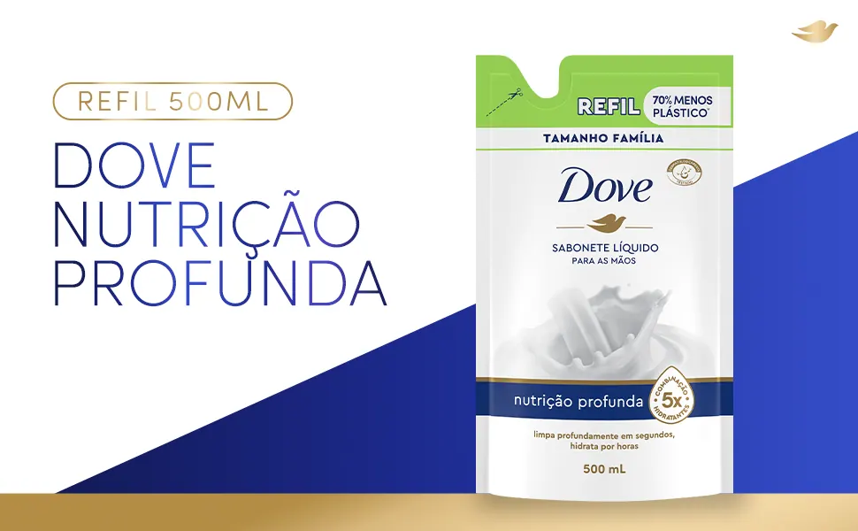 Dove Sabonete Líquido para Mãos Nutrição Profunda Refil - imagem 1