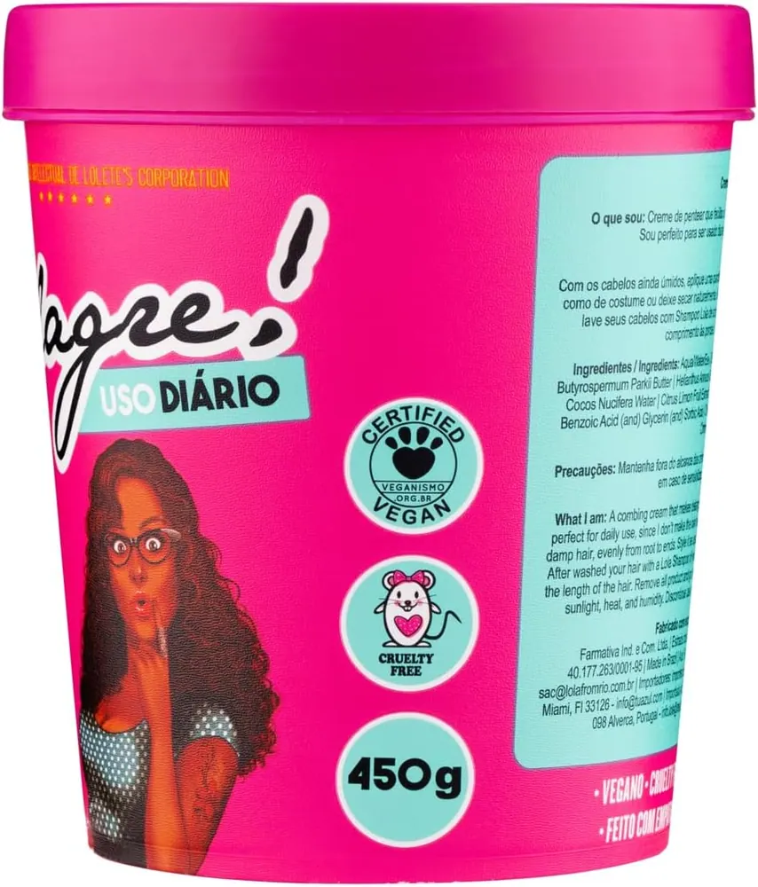 Lola Cosmetics Milagre Creme para Pentear 450g