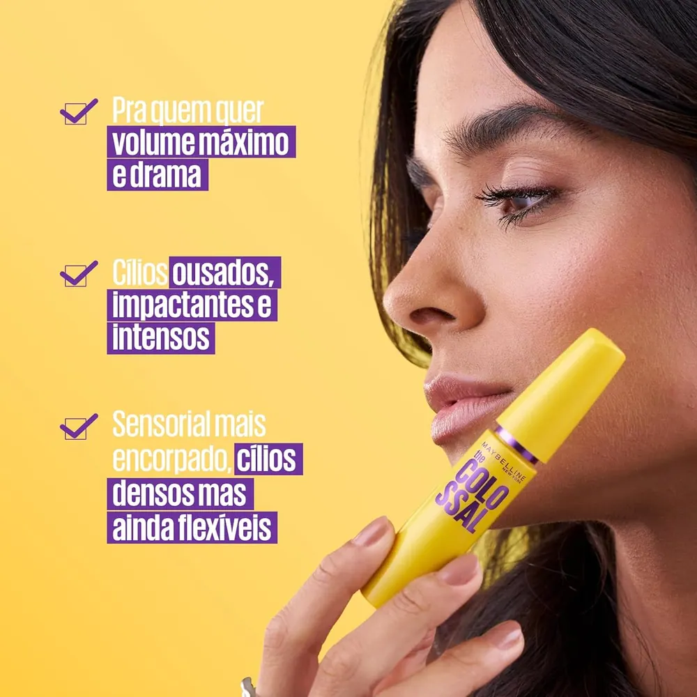 Maybelline The Colossal Volum' Express Máscara de Cílios Lavável Preto 8ml