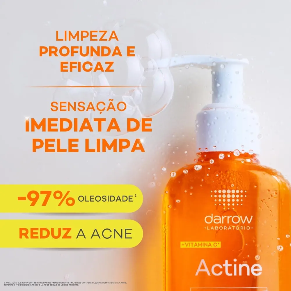 Darrow Actine Gel de Limpeza Facial com Ácido Salicílico e Vitamina C 140g