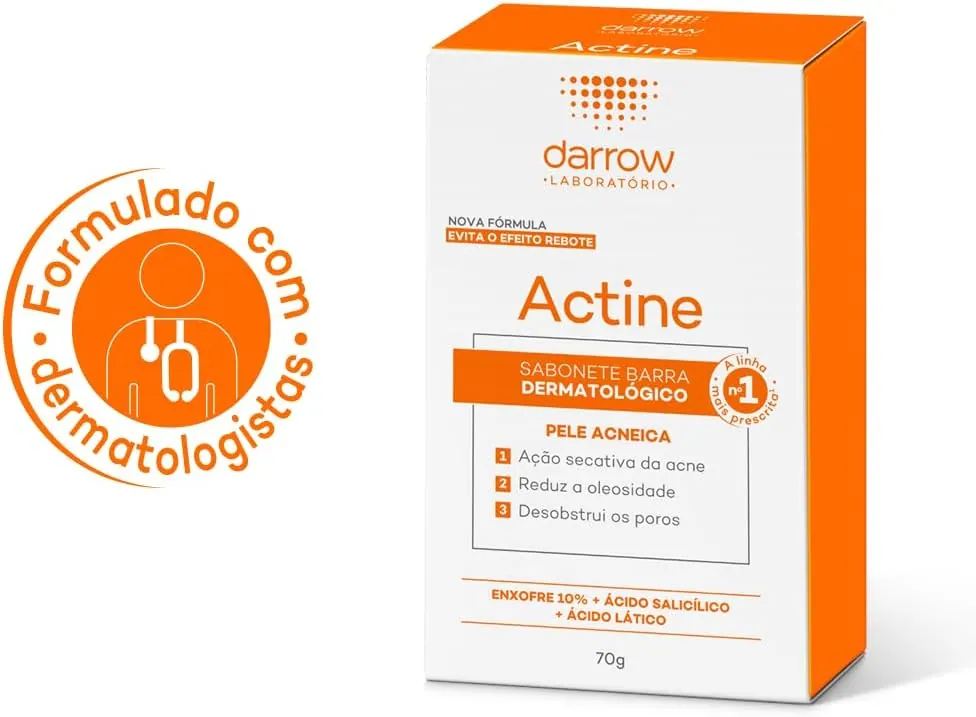 Darrow Actine Sabonete Facial em Barra para Pele Oleosa 70g