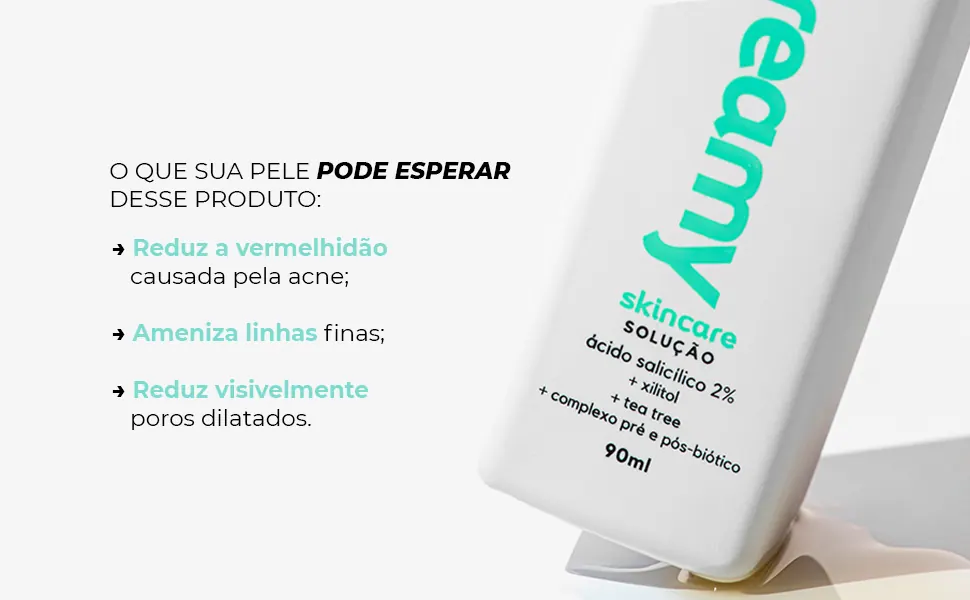 Ameniza linhas finas e reduz a aparência dos poros