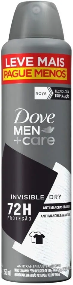 Dove Men+Care Antitranspirante Aerossol Invisible Dry 250ml