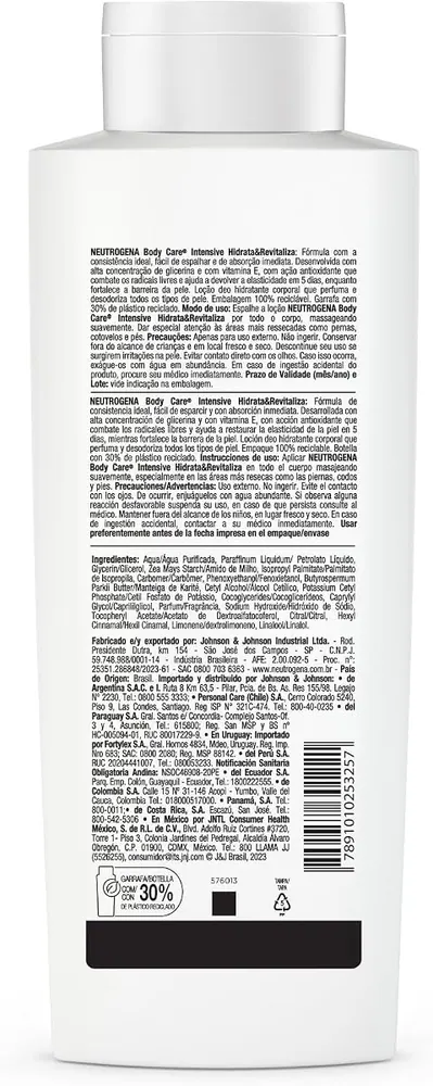 Neutrogena Body Care Intensive Hidrata & Revitaliza Hidratante Corporal 400ml