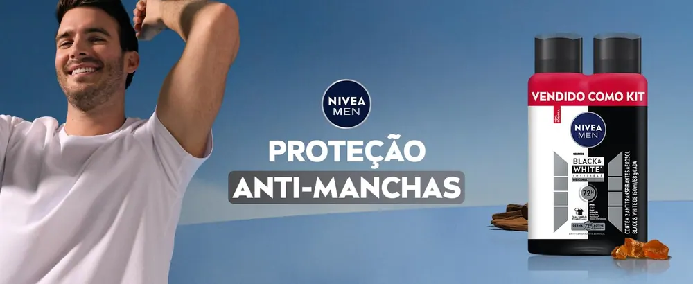 Proteção anti-manchas NIVEA Men Black & White Invisible