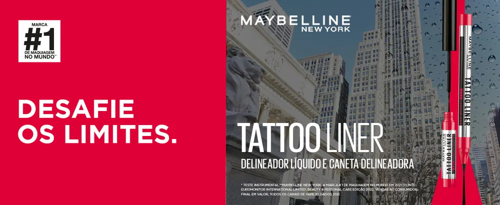 Delineado feito com a Caneta Delineadora Tattoo Liner