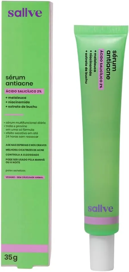 Sallve Sérum Antiacne com Ácido Salicílico 2% 35g