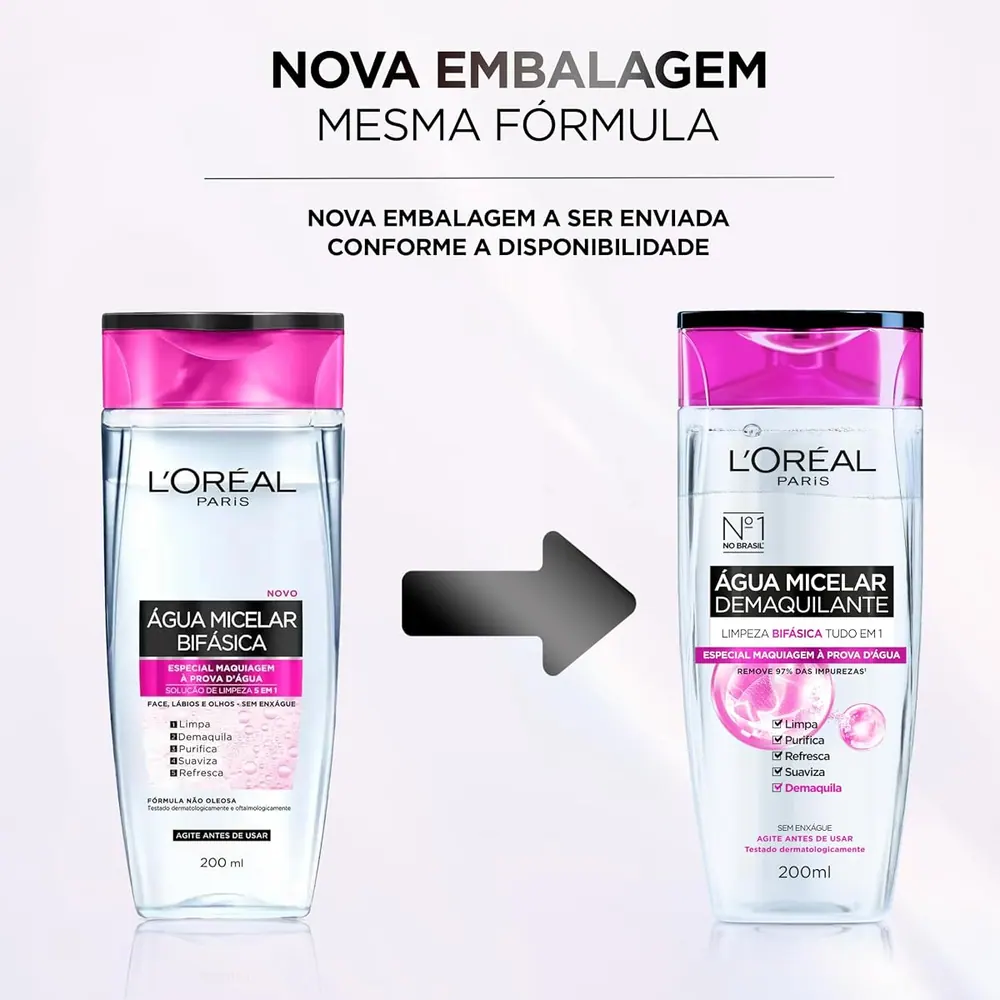 L'Oréal Paris Dermo Expertise Água Micelar Bifásica 5 em 1 200ml