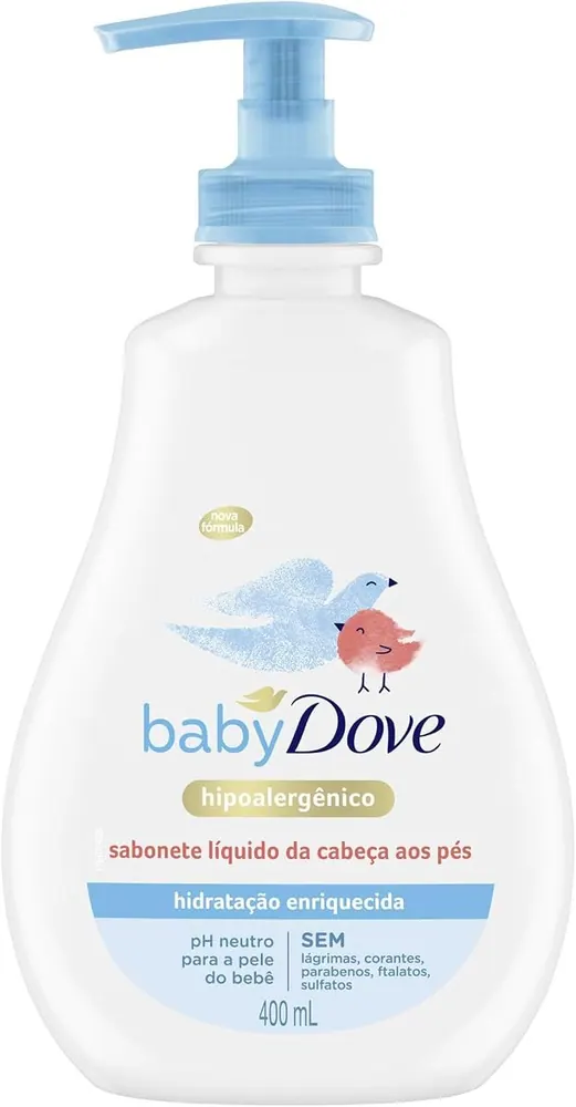 Baby Dove Sabonete Líquido da Cabeça aos Pés Hidratação Enriquecida 400ml