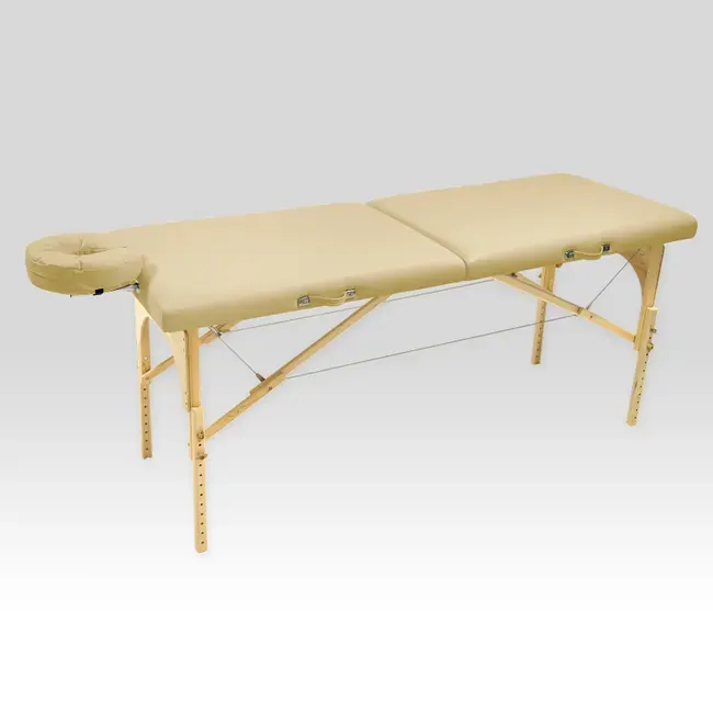 Maca de Massagem Portátil Sírius Legno - Altura Regulável com Orifício - Madeira