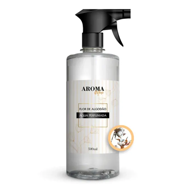Água Perfumada para Tecidos e Roupas 500ml - Não Mancha - Aroma Algodão